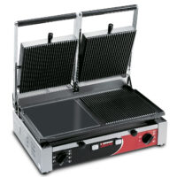 Sirman 34A3631105SI PD M - Grooved Top/Half Flat and Half Grooved Bottom, with Timer - 220V - 10"x20"- Panini Grill